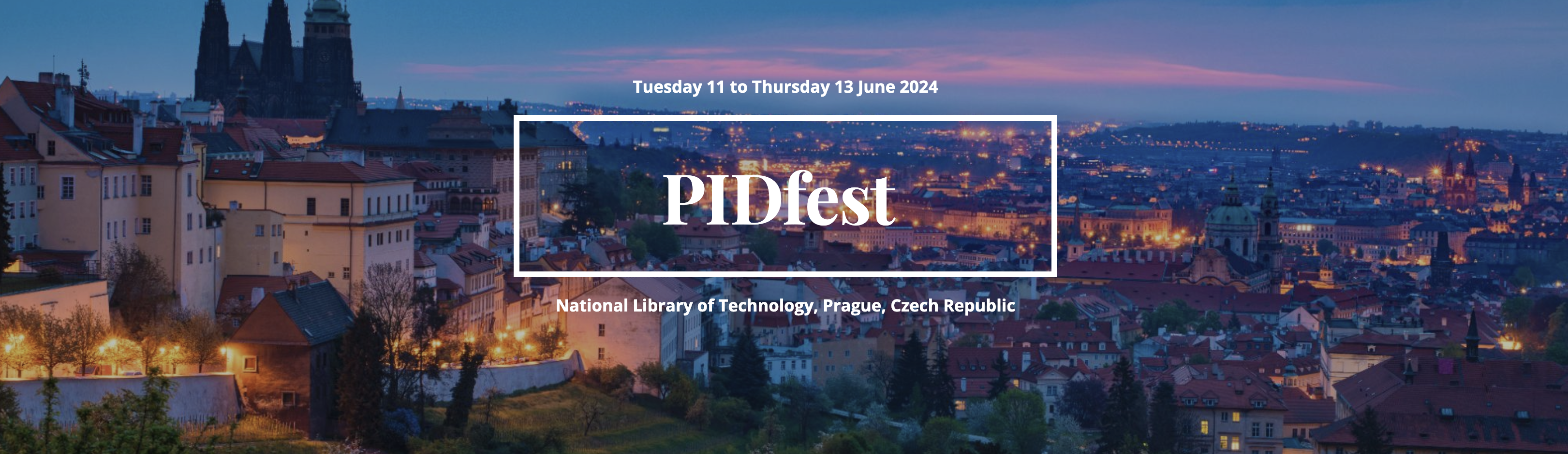 PIDfest taking place in Prague, Czech Republic 11-13 June 2024