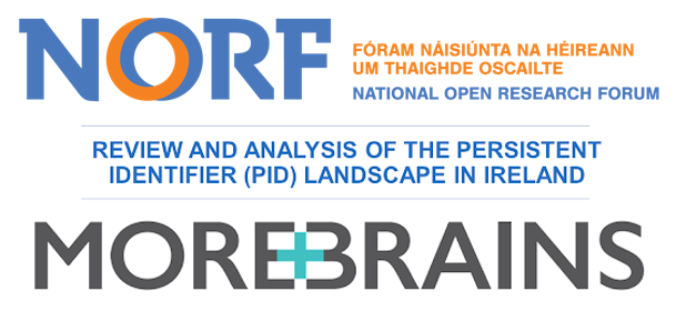 National Open Research Forum and MoreBrains Cooperative logos. Review and analysis of the persistent identifier (PID) landscape in Ireland