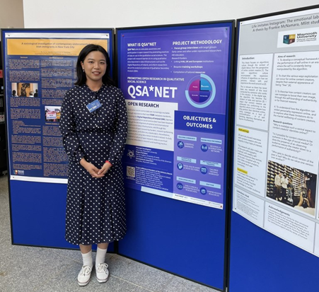 Post-doctoral researcher, Dr. Rong Bao presenting the project poster at the conference Image 2: QSA*Net SAI Conference project poster