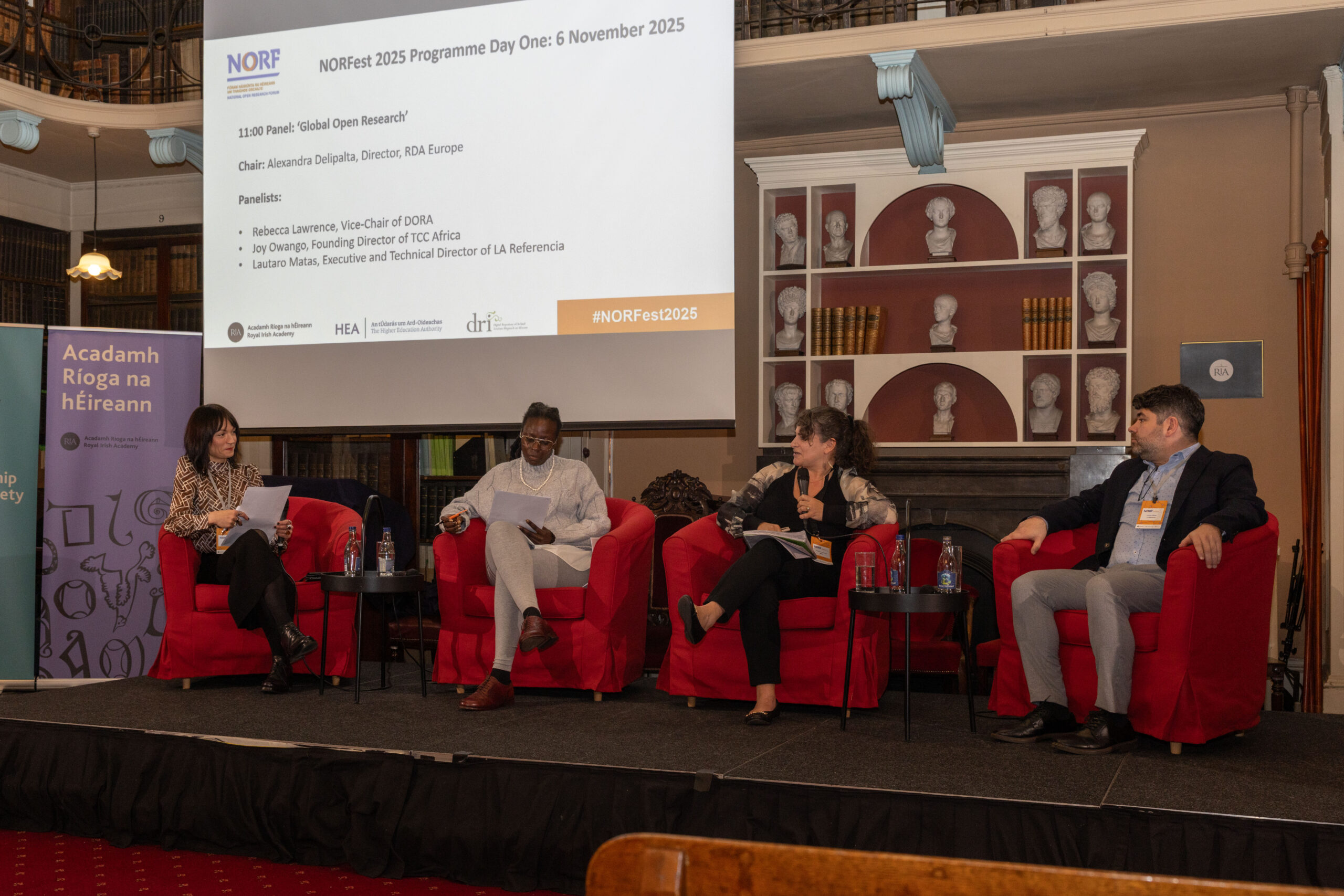 Early career researcher panel session at NORFest 2023 which took place at the Royal Irish Academy in Dublin, Ireland